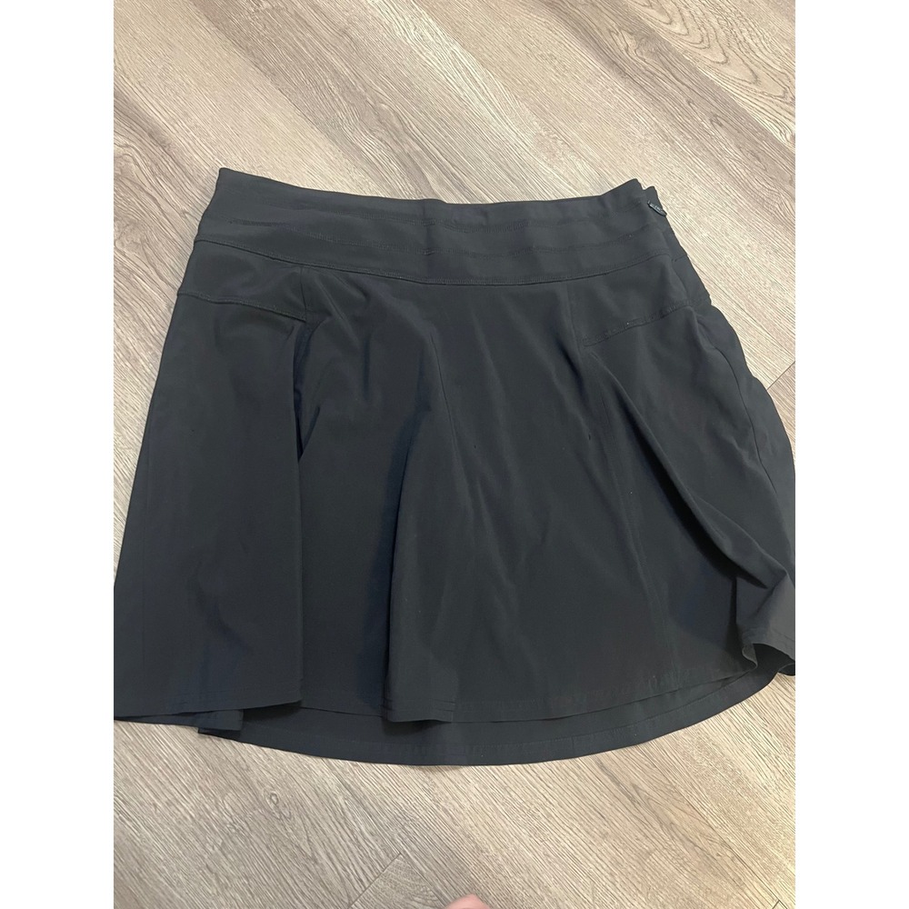 Athleta All Day Skort Black Active Golf Tennis Skirt Size 8